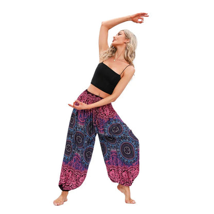 Boho Yoga Pants Women Hippie Harem Printed Dye High Waist Beach Wear The Clothing Company Sydney