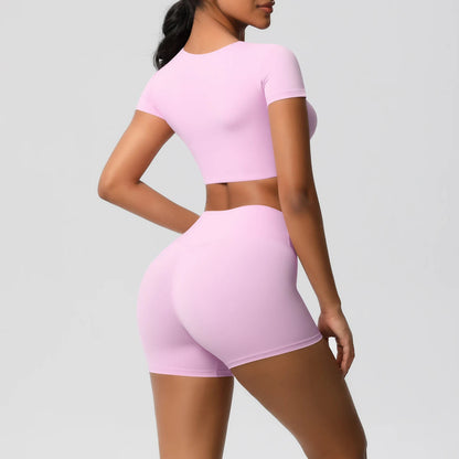 2 Piece Workout Sportswear Active Wear Sports Tank Top Bike Shorts Women Gym Bicycle Sorts Matching Set The Clothing Company Sydney