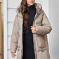 Hooded Parkas Women's Plus Size Casual Hooded Pocket Women Down Jacket Coat Outwear