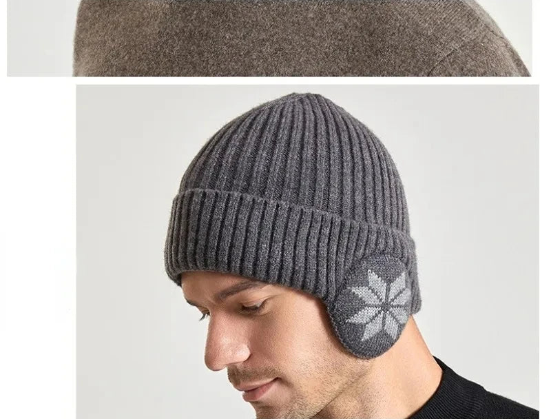 Men Women Winter Warm Plush Knitted Snow Fashion Hat Unisex Outdoor Ear Protection Caps Beanies Skulls