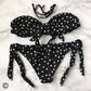 Polka Dot Knotted Bandeau Brazilian Bikini Women Swimwear Female Swimsuit Two-pieces Bikini set Bather Bathing Suit