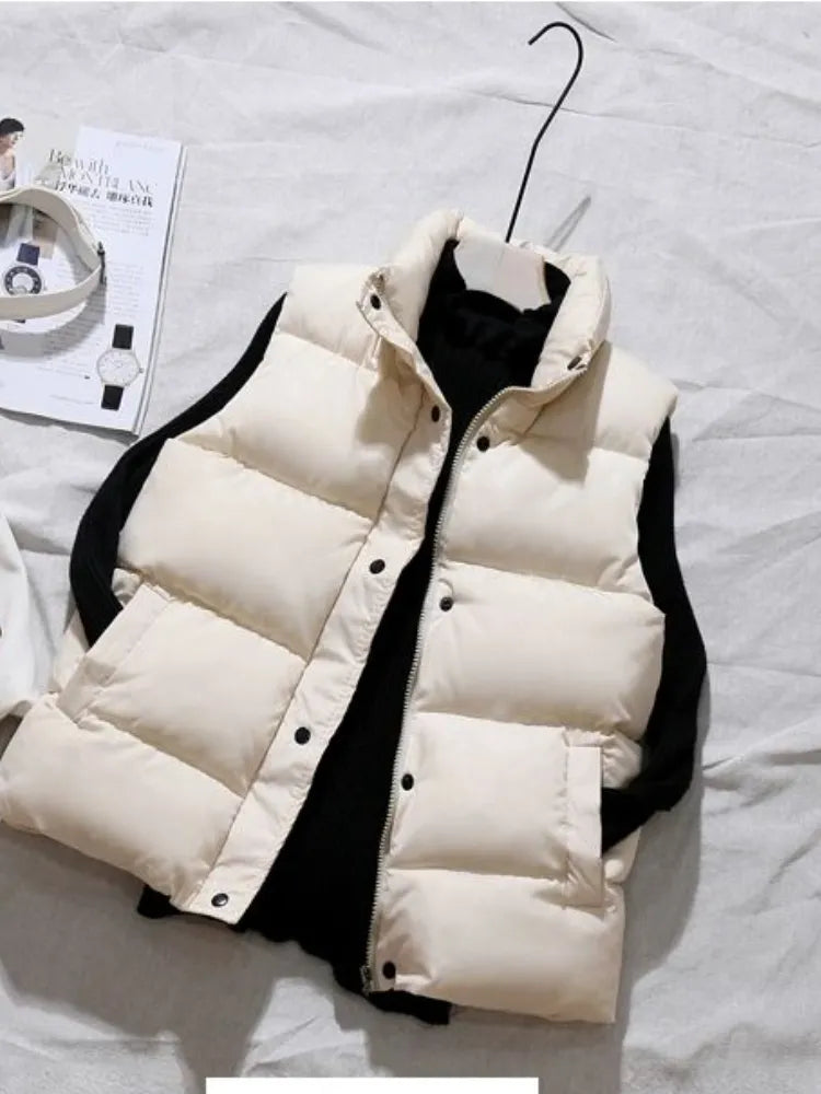 Women's Winter Warm Cotton Padded Puffer Vests Sleeveless Parkas Jacket The Clothing Company Sydney
