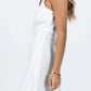 Sleeveless Short Mini Tank Square Neck Lace Trim A-line Dress