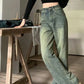 Vintage Baggy Straight Denim Trousers Y2K High Waist Loose Wide Leg Jeans Women Streetwear All-Match Casual Pants