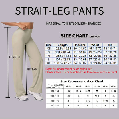 Women's Mid Waist Sport Trousers Wide-Leg Pants Ultra Soft Yoga Pilates Running Gym Pants
