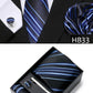 5 piece 7.5 cm Width Tie Sets Black Men's Tie Hankerchiefs Cufflinks clip Box wedding gift handmade Necktie Set The Clothing Company Sydney