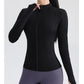 Women's Fitness Running Stretchy Tight Long Sleeve Top Sportswear Full Zip Yoga Top with Thumbholes Training Wear Jacket The Clothing Company Sydney