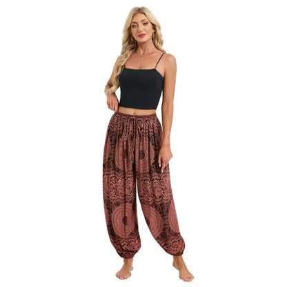 Boho Yoga Pants Women Hippie Harem Printed Dye High Waist Beach Wear The Clothing Company Sydney
