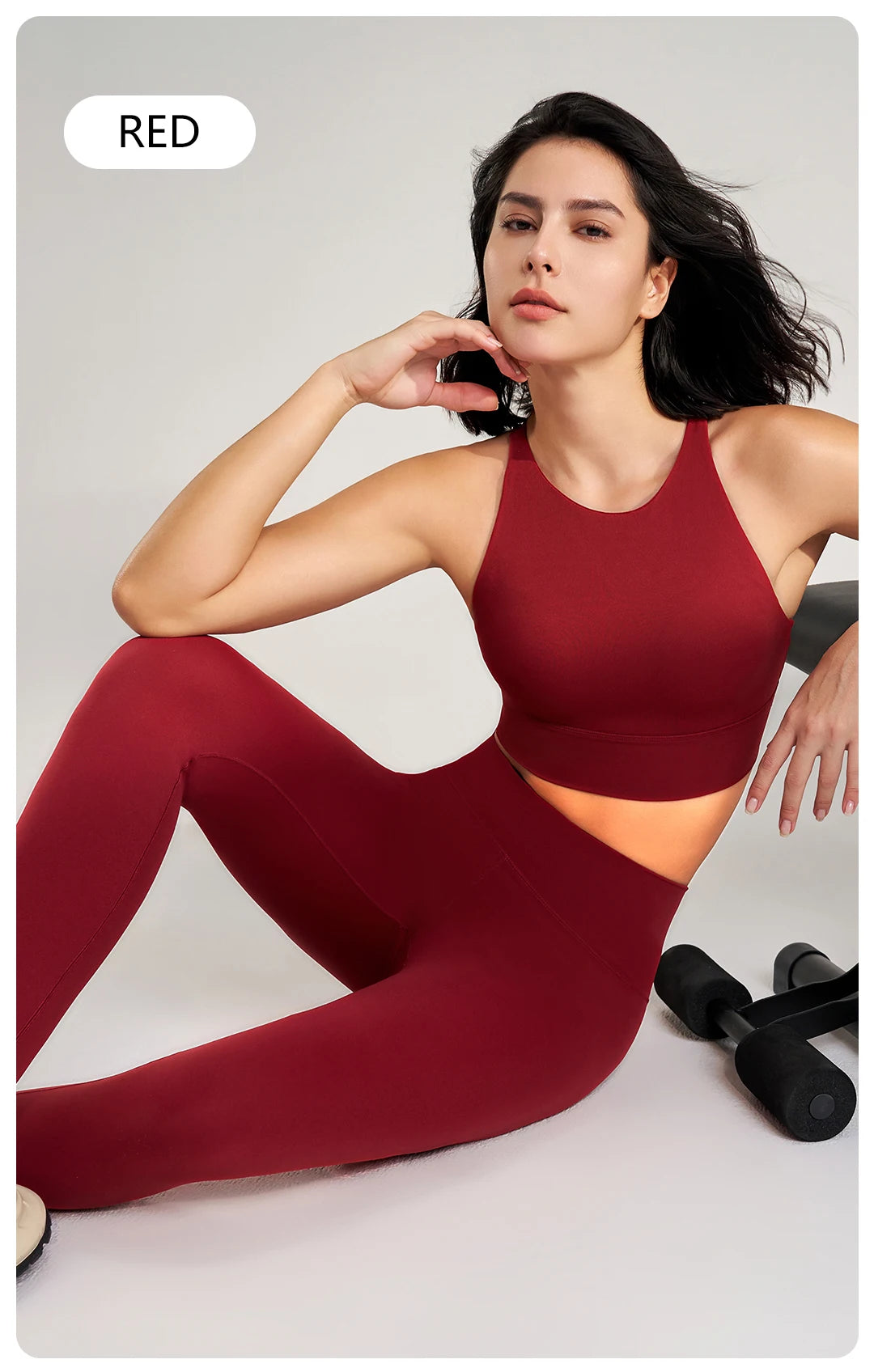 2 Piece Yoga Gym Running Leggings Crop Top Matching Outfit Set