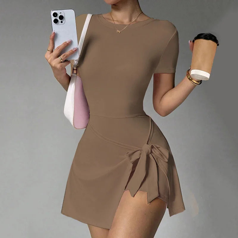 One Piece Tennis Skirts Sports Dress Golf Gym Yoga Women's Running Workout Long Skirt FitnessDress