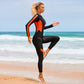 One Piece Swimsuit Women's Long Sleeve Full Length Sunscreen Surfing and Diving Swimwear