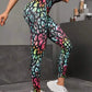 Women's 3D Print Tie Dye Sports Seamless High Waist Fitness Push Up Leggings Gym Clothing Workout Tights Pants