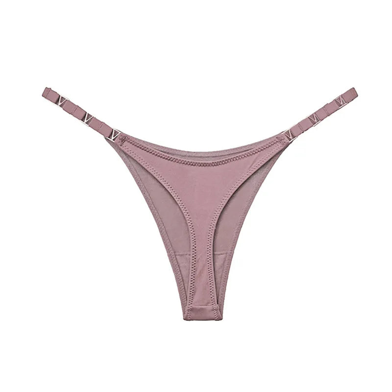 Seamless Thong Women Underwear Briefs Panties Zebra Flower Low Rise Metal Buckle G String Bikini Panty