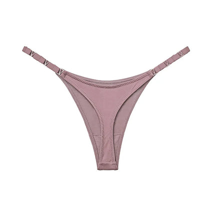 Seamless Thong Women Underwear Briefs Panties Zebra Flower Low Rise Metal Buckle G String Bikini Panty