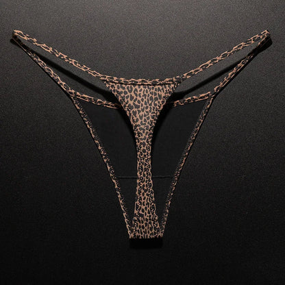 Low Waist G String Leopard Women Panties Briefs Thong Ice Slik T-back Underwear Seamless Lingerie The Clothing Company Sydney