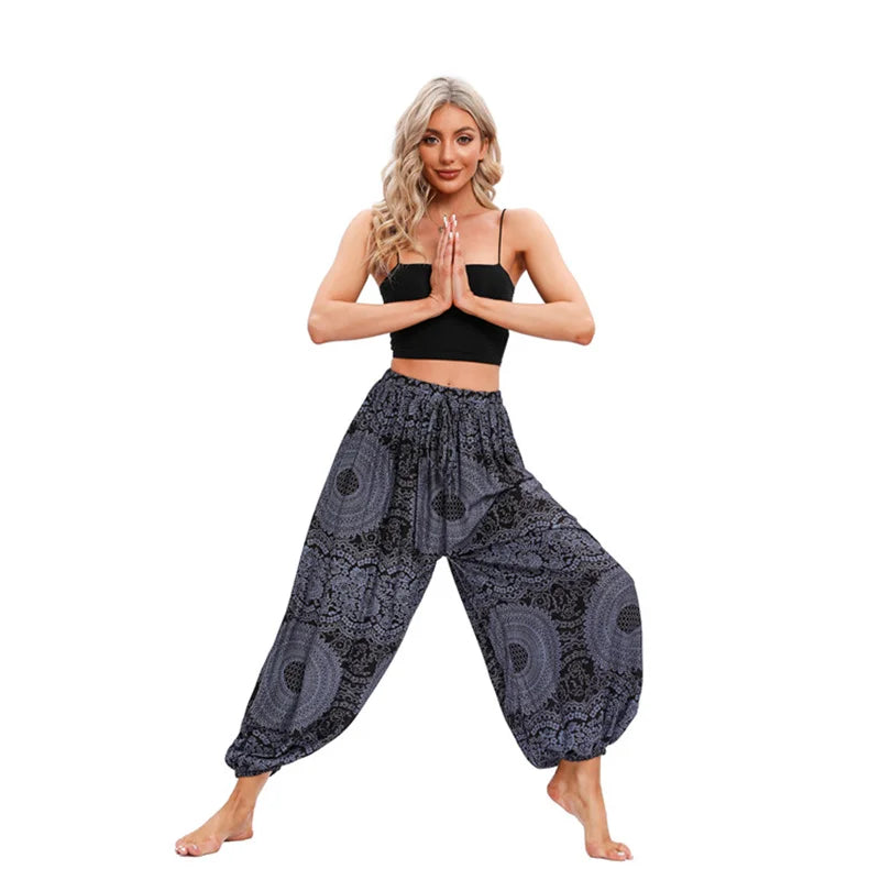 Boho Yoga Pants Women Hippie Harem Printed Dye High Waist Beach Wear The Clothing Company Sydney