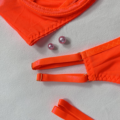 5-Piece Costume Hollow Underwear Sensual Open Bra Outfits Lingerie Set - The Clothing Company Sydney