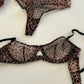 Seamless Bra Set See Through Lingerie Outfit Fine Lace Underwear Intimate 2 Piece Set