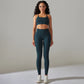 Seamless Ribbed Women's Sportswear Two Piece Yoga Set High Waist Gym Leggings Crop Top Fitness Sports Suits Acid Wash Activewear The Clothing Company Sydney