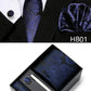 5 piece 7.5 cm Width Tie Sets Black Men's Tie Hankerchiefs Cufflinks clip Box wedding gift handmade Necktie Set The Clothing Company Sydney