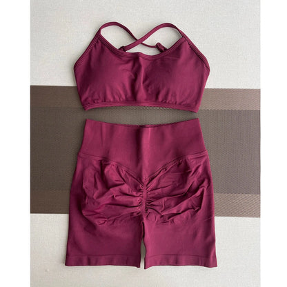 Solid Seamless Half Pants Women Soft  Fitness Outfits Yoga Gym Running Bike Wear Bicycle Skorts The Clothing Company Sydney