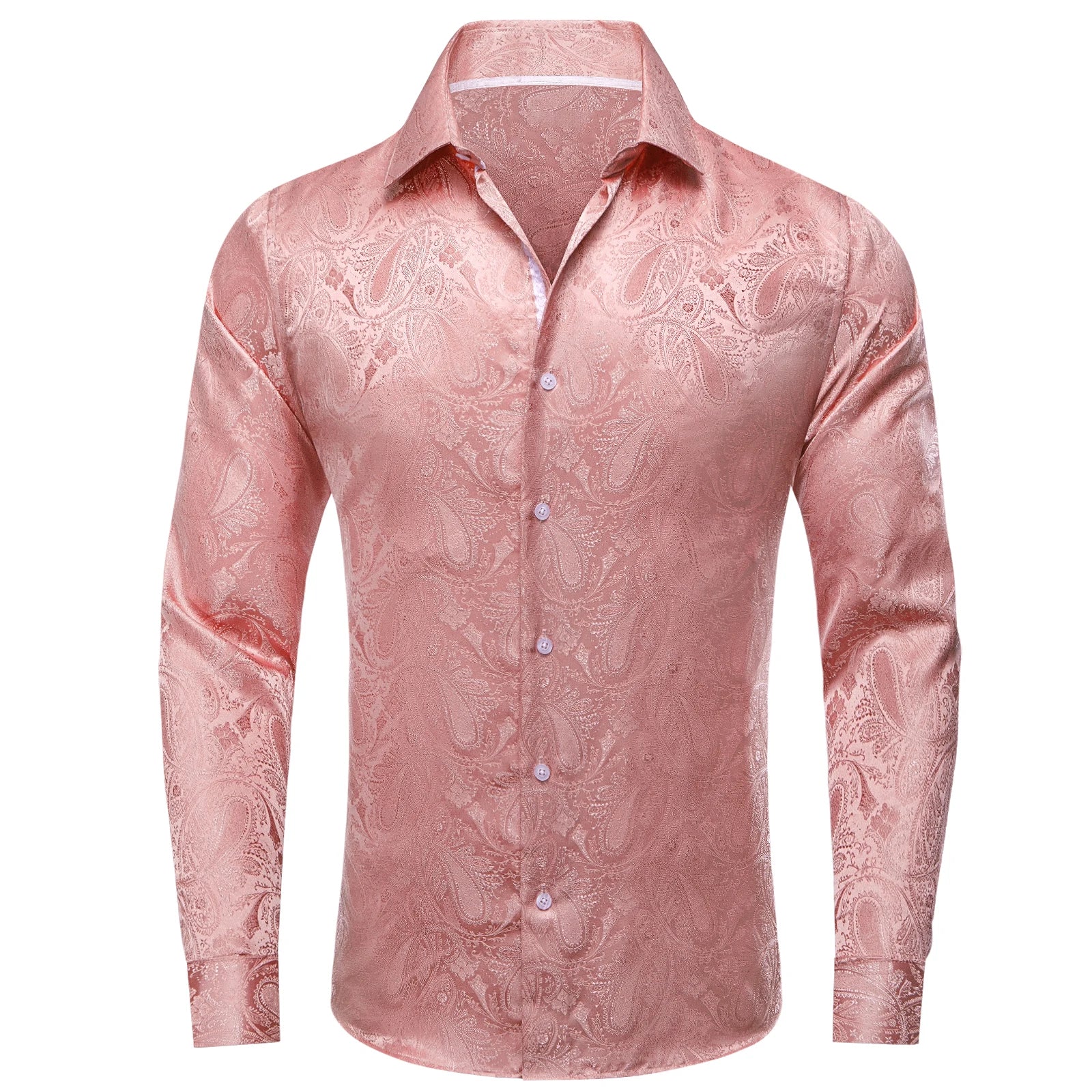 Men's Paisley Teal Blue Pink Grey Shirts Long Sleeve Dress Shirt Blouse for Male Wedding Party Banquet Office Dress Shirt The Clothing Company Sydney