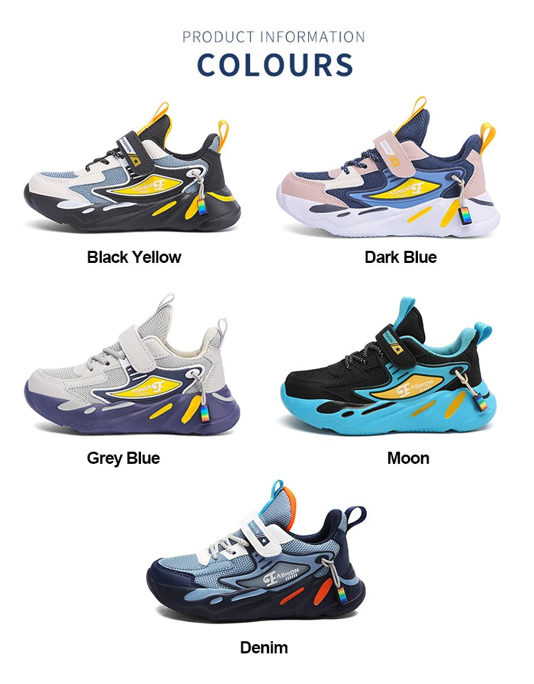 Kids Children Boys Mesh Sports Running Shoes Breathable Non-slip For Girls Casual Running Walking Sneakers