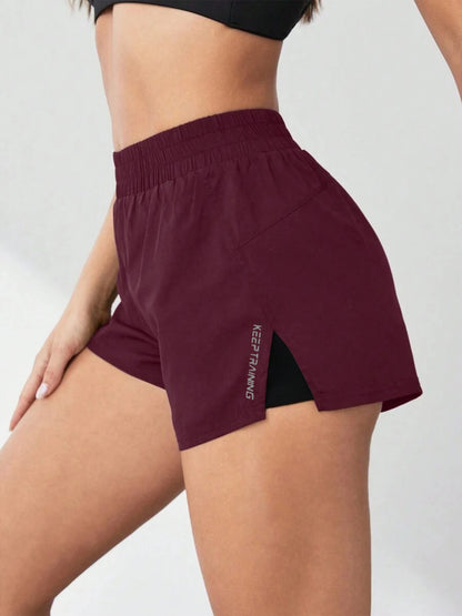 Women's Two Piece Gym Yoga Running Fitness Tennis Casual Basic Sports Shorts