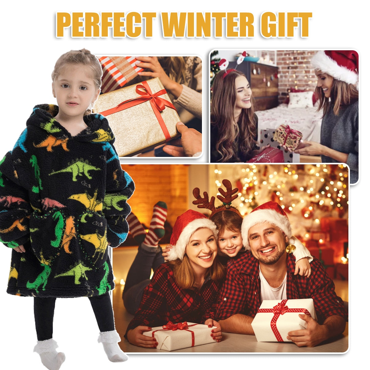 Family Hoodie Blanket for Winter Large Oversize Hoodie for Adult and Child Wearable Hooded Blanket The Clothing Company Sydney