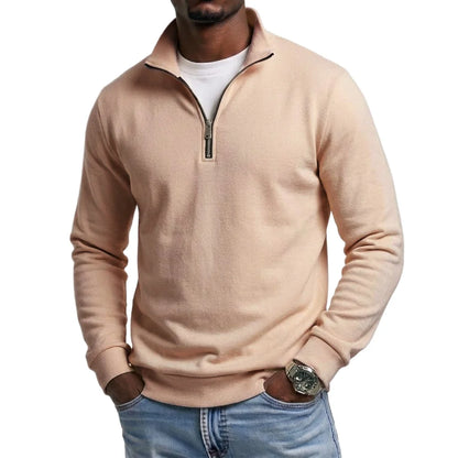 Mens Zipper Sweatshirts Spring Quarter Zip Pullover Half Zipper Hoodie Gym Autumn Solid Sweatshirt Jumper