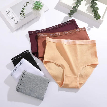 Women's Seamless Cotton Briefs Women Plus Size Panties Solid Color Breathable Underwear Low Waist Soft Lingerie Undies