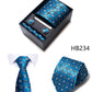 4 Piece Tie Handkerchief Cufflink Set For Men Necktie Holiday Gift Box Blue Gold Suit Accessories Slim Wedding Set The Clothing Company Sydney