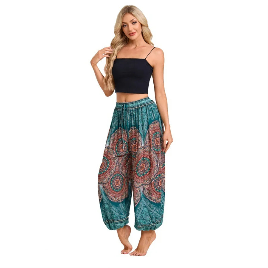 Boho Yoga Pants Women Hippie Harem Printed Dye High Waist Beach Wear The Clothing Company Sydney