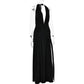 Halter Deep V Neck Backless Maxi Sleeveless Thigh High Split Long Dress The Clothing Company Sydney