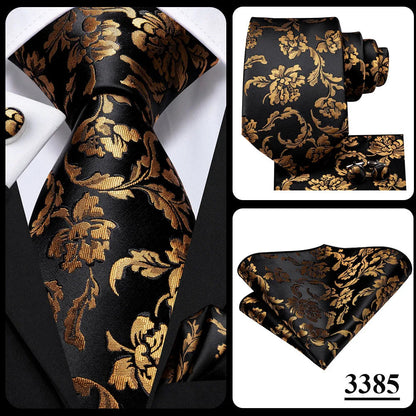 Blue Paisley Silk Tie Set – Necktie, Cufflinks & Hanky for Men The Clothing Company Sydney
