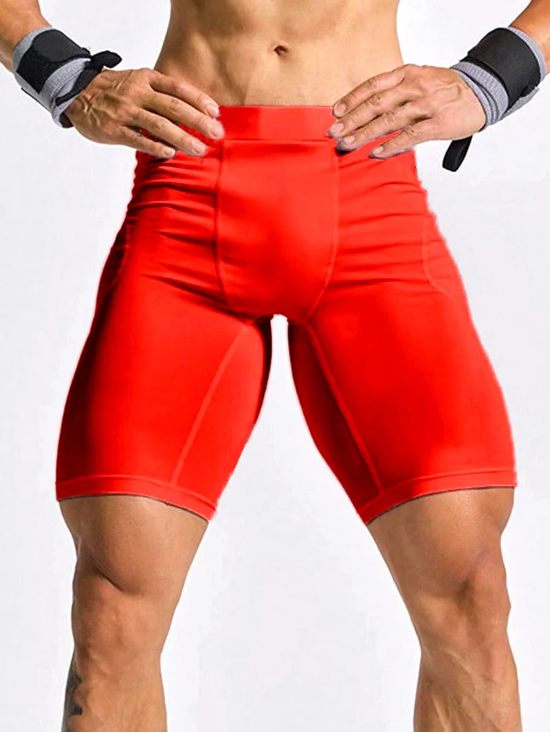 Men's Bodybuilding Shorts Gym Running Leggings Male Joggings Elastic Compressions Sweatpant Football Basketball Tights Shorts