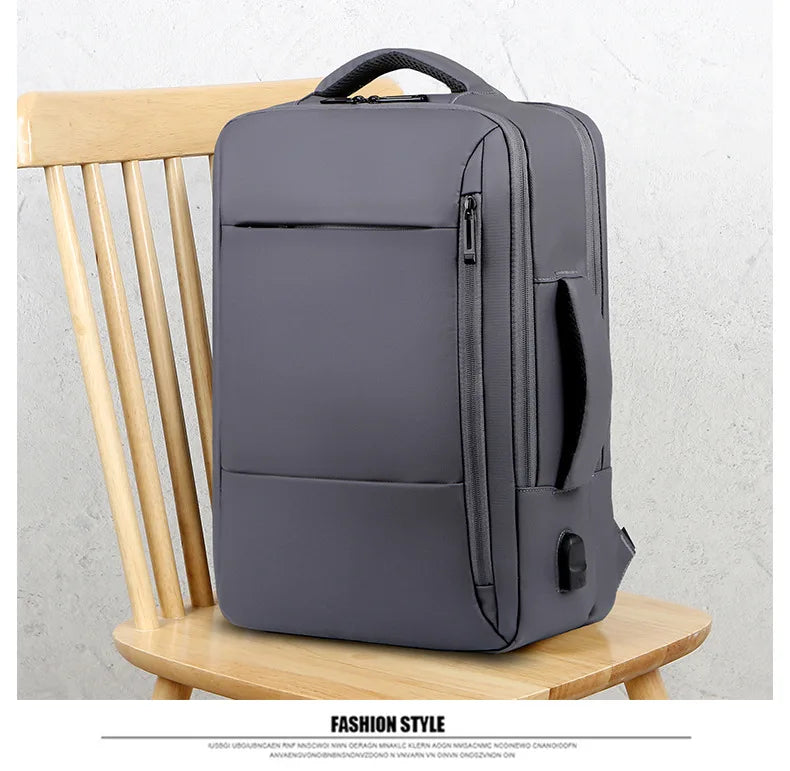 Large Backpack USB Charging Laptop Bagpack Waterproof Business Travel Cabin Hand Luggage Back Pack Bag