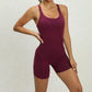 Criss Cross Backless Unitard Gym Women Romper One Piece Yoga Set Sportswear Sleeveless Sport Short Jumpsuit Playsuit Fitness Overalls