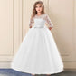 Teens Girls Princess Dress for Party Ball Gown Wedding White Dresses Kids Birthday Bridesmaid Costume Lace Flower Pageant Dress The Clothing Company Sydney