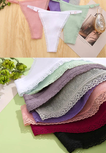 5 Pack G-string Panties Cotton Women's Underwear  Adjustable Waist Pantys Bikini Thongs Lingerie The Clothing Company Sydney