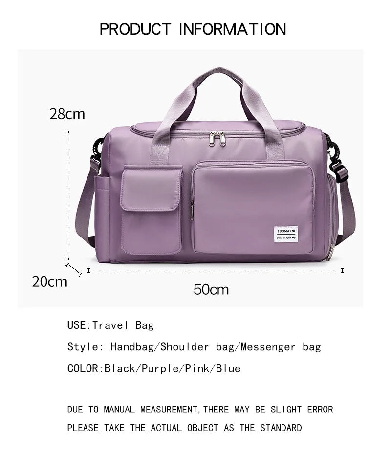 Travel Bag Luggage Handbag Women's Shoulder Bag Large Capacity Brand Waterproof Nylon Sports Gym Bag Unisex Crossbody Bag The Clothing Company Sydney