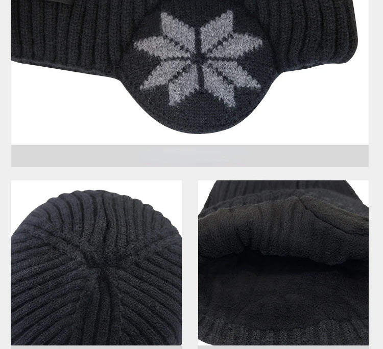 Men Women Winter Warm Plush Knitted Snow Fashion Hat Unisex Outdoor Ear Protection Caps Beanies Skulls