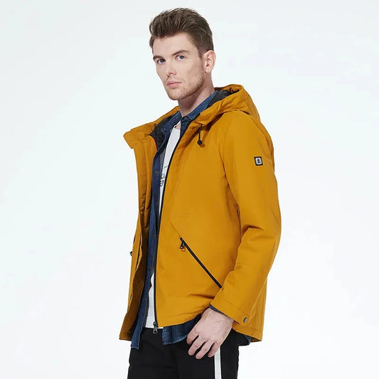 Men's  Lightweight Cotton Jacket Casual Trend Coat Male Windbreaker Coat hooded Jacket