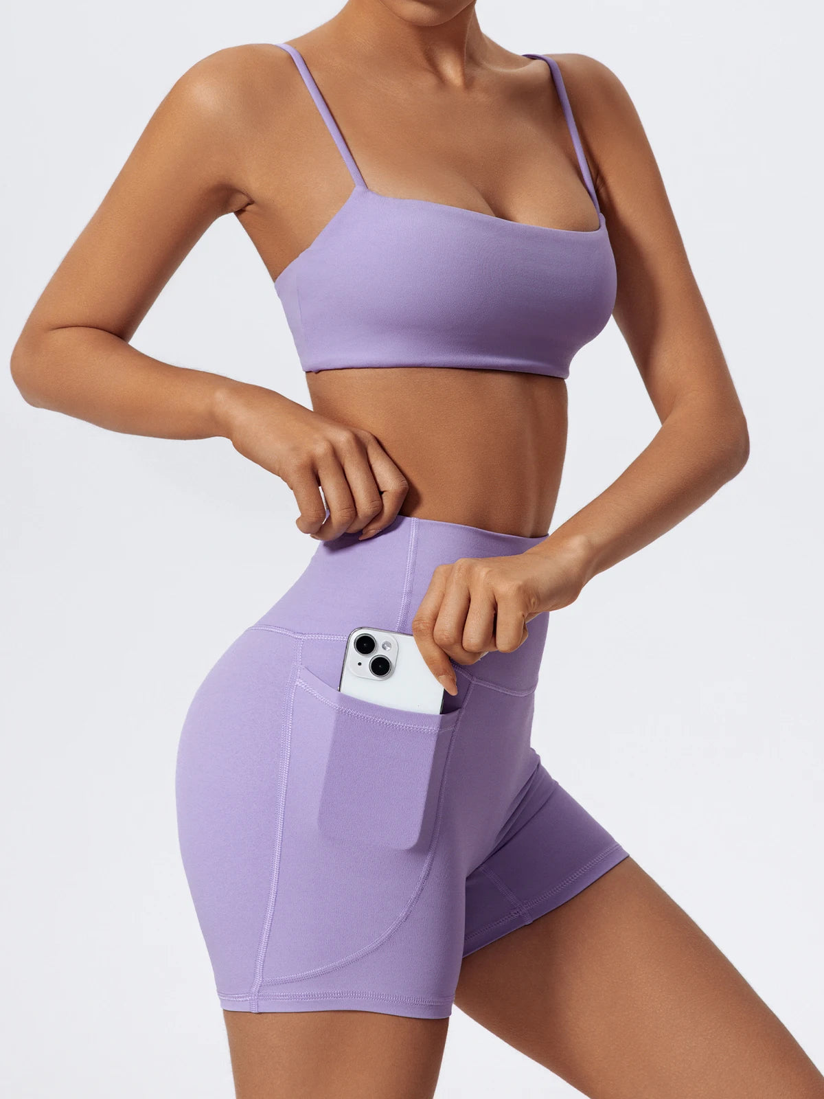 Women Two Piece Gym Workout Bra Yoga Set Shorts Fitness Wear Quick-Dry Sports Bra Flared Pants Suits