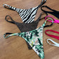 5 Pack Ice Silk Low Waist G String Leopard Flower Panties Briefs Thong T-back Underwear Lingerie