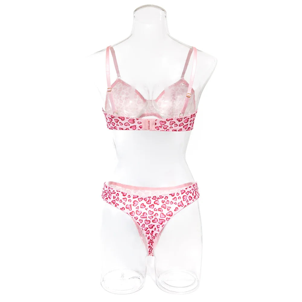 Knitted Lingerie 2 Piece Set Fashion Flower Printing Push Up Bras And Panties Suits Outfits The Clothing Company Sydney