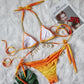 Rhinestone Two 2 Piece Swimsuit Crystal Thong String Bikini Set Women Swimwear Beach Wear Bathing Suit