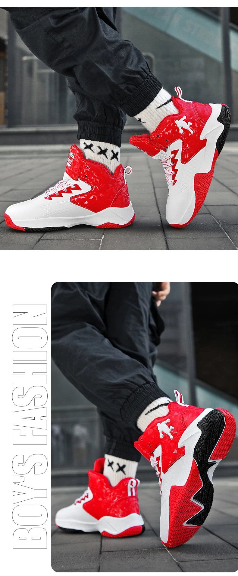 Kids Children‘s Basketball Shoes Non-slip Breathable Basketball Training Sneakers Lace-up Boys Girls Basketball Boots Athletic Shoes The Clothing Company Sydney