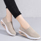 Summer Women's Fashion Vulcanized Sneakers Platform Solid Colour Flat Ladies Shoes Casual Breathable Wedges Ladies Walking Sneakers The Clothing Company Sydney