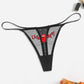 Fashion Solid Colour Mesh Mouth & Letter Printing  Low Waist Panty Lingerie For Woman Ladies Thong Underwear The Clothing Company Sydney